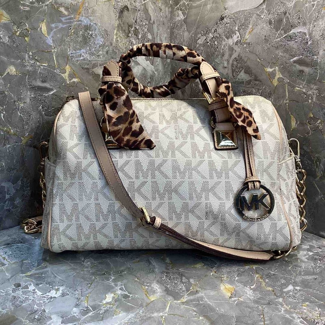 Michael KorsPVC WHITE BOSTON BAG