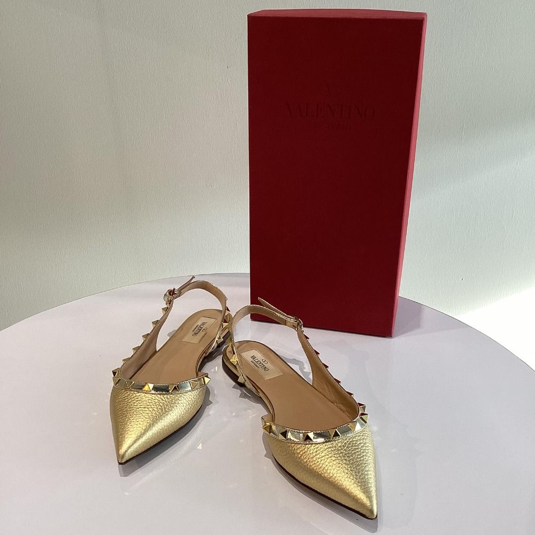 Valentino FLATS GOLD SIZE 35
