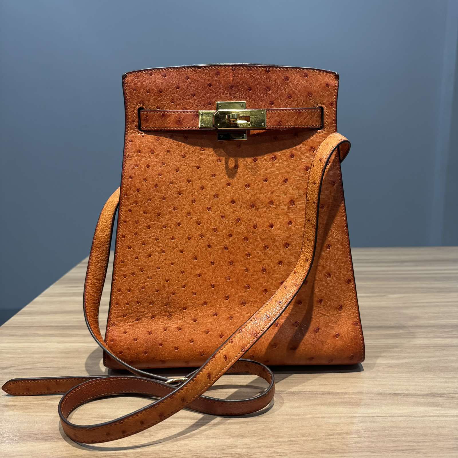 HermesKELLY SPORT OSTRITCH SQUARE Q